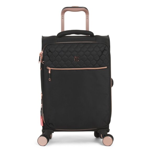 IT LUGGAGE Black 22in Divinity Ii Softside Carry-on Spinner - Picture 1 of 2